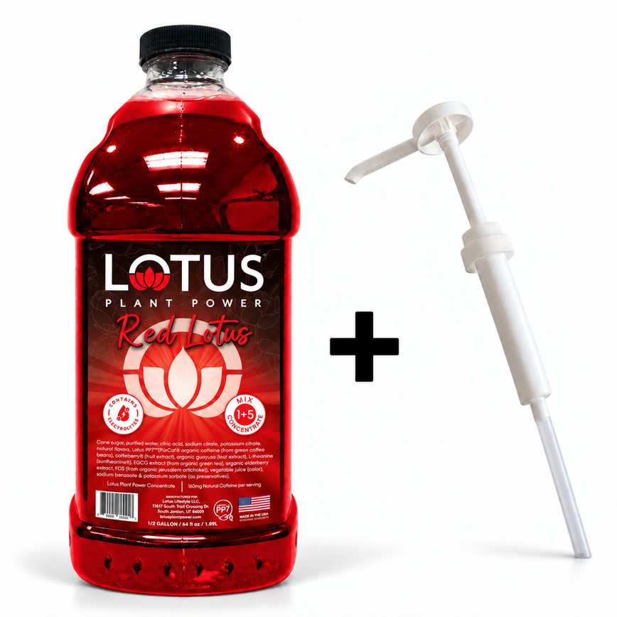Red Lotus Plant Power Concentrate + 1 oz Pump Bundle · Cane Sugar