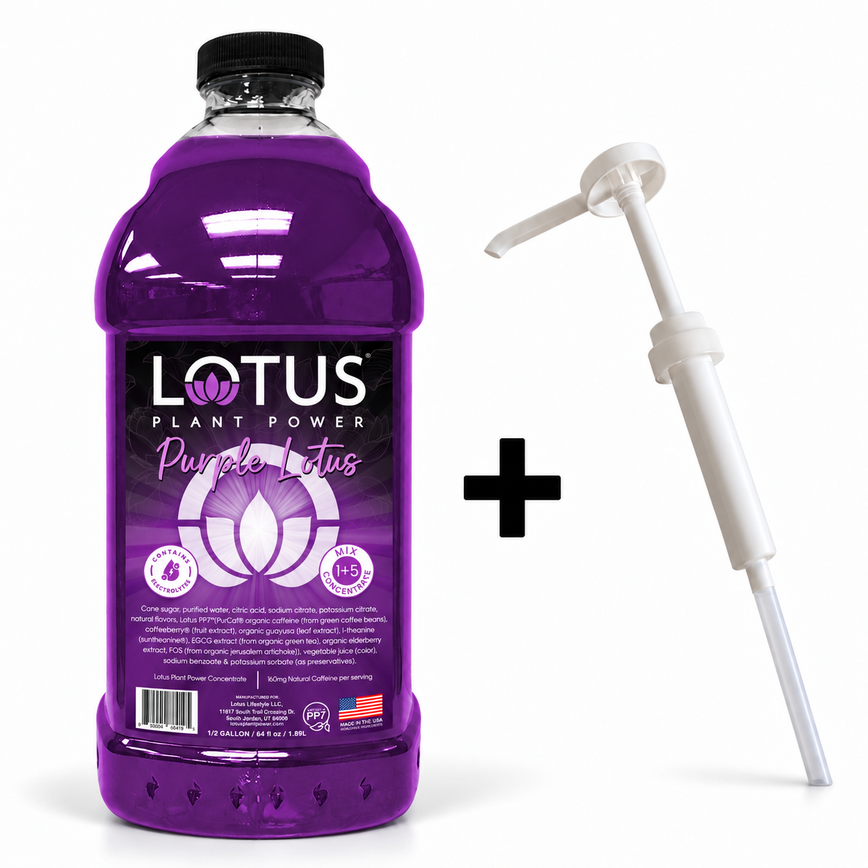 Purple Lotus Plant Power Concentrate + 1 oz Pump Bundle · Cane Sugar