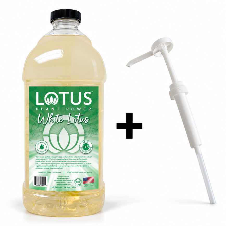 White Lotus Plant Power Concentrate + 1 oz Pump Bundle · Cane Sugar