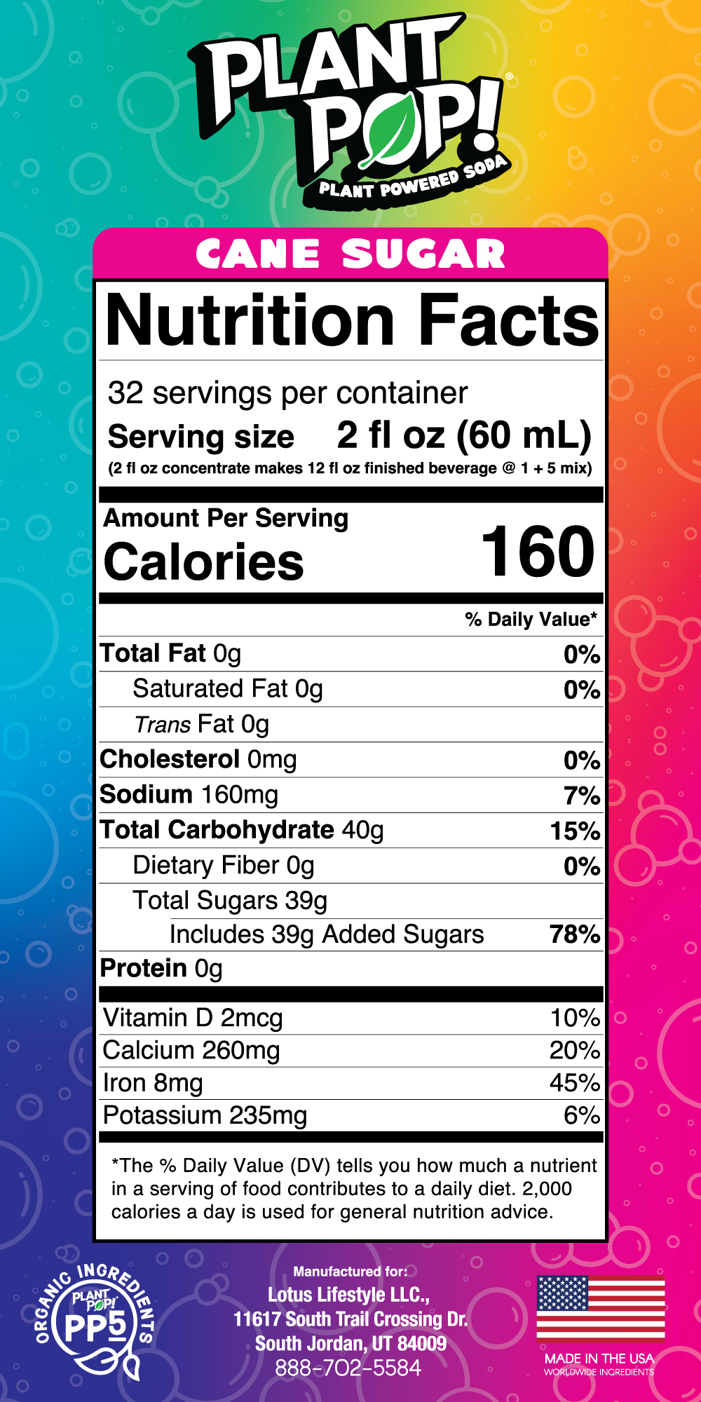 Plant Pop® Squeeze (Cane Sugar) Concentrate
