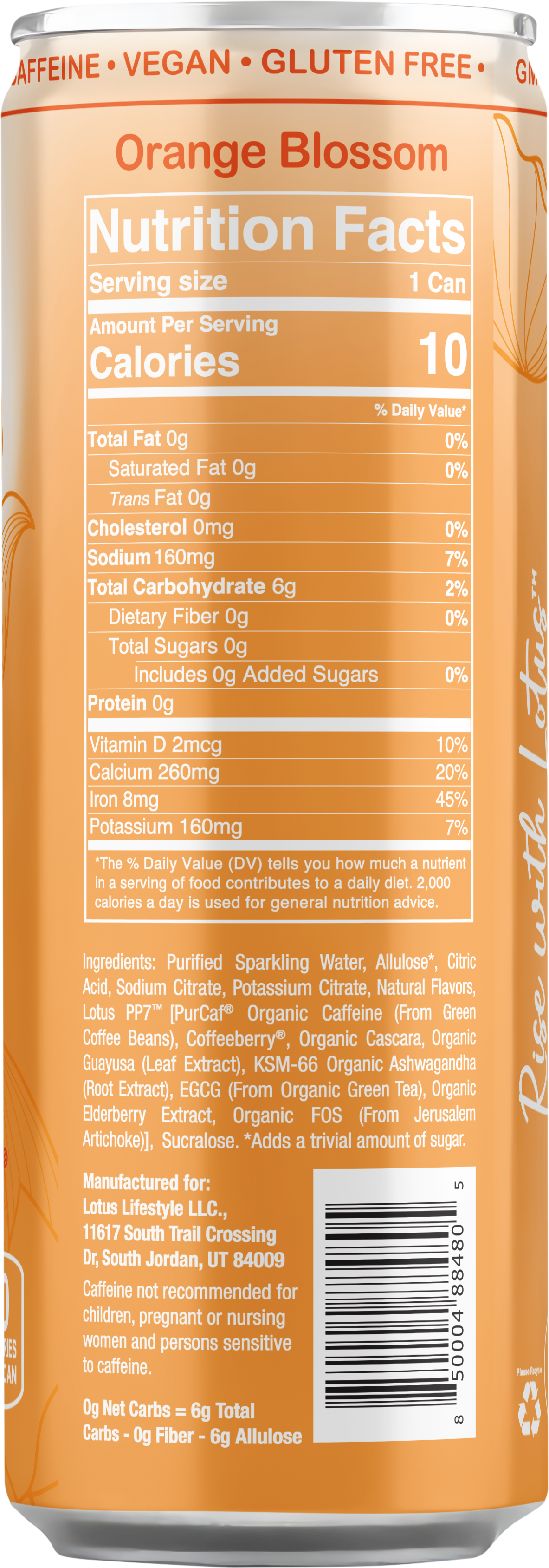 Orange Lotus Plant Power Drink™ (skinny)