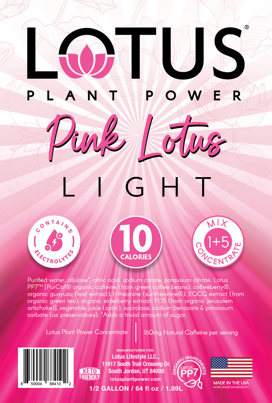 Pink Lotus Light Plant Power Concentrate